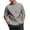 001_Light Gray, variant on Mens 3/4 Length sleeve Tops Casual Solid Plus Size Linen Henley Shirts for Daily Business and Vocation