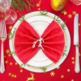 thumbnail image 2 of Juego de 12 porta servilletas para fiestas navideñas, otoño, Acción de Gracias, cenas de boda, fiestas, decoración de mesa para el hogar, accesorio decorativo (plata), 2 of 5