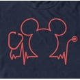 thumbnail image 2 of Men's Mickey & Friends Nurse Heartbeat Graphic Tee Navy Blue Large, 2 of 5
