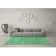 thumbnail image 3 of Ahgly Company Indoor Rectangle Abstract Turquoise Blue Modern Area Rugs, 7' x 9', 3 of 4