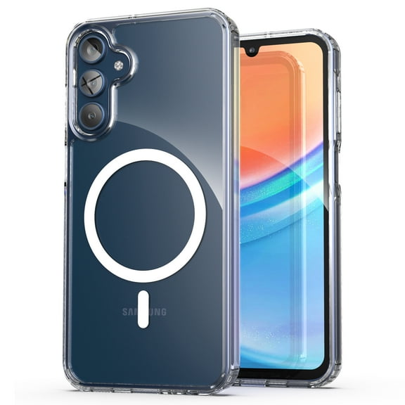 Encased MAG Case Designed for Samsung Galaxy A25 5G (2024) Compatible with MagSafe, Wireless Charging Magnetic Cover (Crystal Clear)