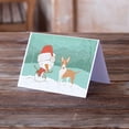 thumbnail image 2 of Caroline's Treasures Fawn Bull Terrier Snowman Christmas Greeting Cards with Envelopes, 5" x 7" (8 Count), 2 of 2
