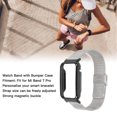 thumbnail image 4 of Replacement Smart Watch Strap Stainless Steel Mesh Strap With Black Bumper Case Replacement Accessory Fit For 7 Pro, 4 of 8