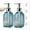 Blue, variant on Djiypn Hand Soap Dispenser, Soap Dispenser for Bathroom 2 Pack, 15 Fl Oz Glass Soap and Lotion Dispensers Set with Pump, Boho Refillable Liquid Dish Soap Dispensers Bottle, Blue