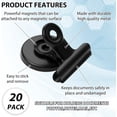 thumbnail image 3 of 20 Pack Magnetic Clips Heavy Duty Refrigerator Magnet Clips, Fridge Magnets Whiteboard Magnets, Clips Magnets Scratch Free Metal Magnet Clips for Whiteboard, Fridge, Kitchen, Office, 3 of 6