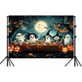 thumbnail image 4 of 8 x 6 ft Halloween Backdrop, Pumpkin Ghost Photography Backdrop Horror Night Party Background Cute Ghost Spooky Photo Background for Boys Full Moon Night Horror Theme Party Decor, 4 of 4