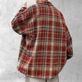 thumbnail image 6 of RongHuan Mens Big and Tall Flannel Plaid Shirts Vintage Button Down Lapel Jacket Regular Fit Thick Shirt Long Sleeve Tops with Pocket, 6 of 7