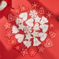 thumbnail image 3 of Bueautybox 10Pcs Wooden New Year Christmas Xmas Tree Heart Star Hanging Pendant Home Decor, 3 of 7