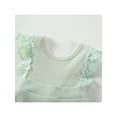 thumbnail image 5 of Bagilaanoe Newborn Baby Girl Romper Dress Ribbed Lace Princess Dress Sleeveless Bodysuit 3M 6M 12M 18M 24M Birthday Party Wedding Clothes, 5 of 9