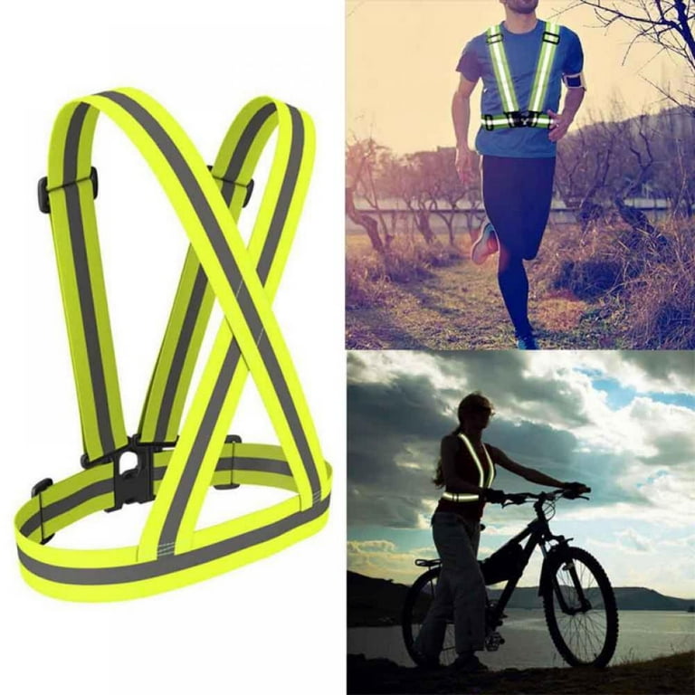 High Visibility Reflective Strap style vest cycling Running Walmart