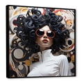 thumbnail image 2 of Designart "Surreal Portrait of Woman in Black and White I" Fashion Framed Wall Art - Glam Black Woman Living Room Framed Canvas Art, 2 of 6