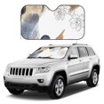 thumbnail image 3 of YFYANG Front Windshield Sun Shade, Abstract Geometric Flowers Foldable Car Visor for Cars, Trucks, SUVs, Small, 3 of 9