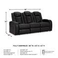 thumbnail image 3 of Signature Design by Ashley Caveman Den Black Power Reclining Sofa, 3 of 10