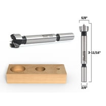 Yonico 5/8" Diameter Steel Forstner Drill Bit - 3/8" Shank - 43009S