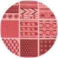 thumbnail image 1 of Ahgly Company Machine Washable Indoor Square Transitional Light Coral Pink Area Rugs, 3' Square, 1 of 7