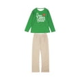 thumbnail image 3 of ITFABS Christmas Family Pajamas Set, Letter Print Tops+Lattice Pants/Romper, 3 of 9