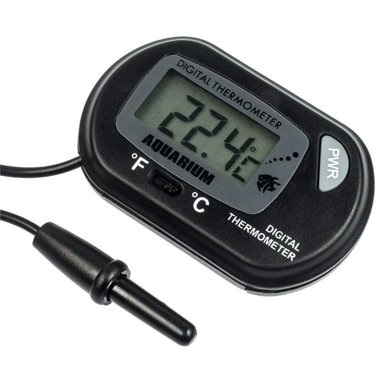 Aquarium Thermometer, LCD Digital Fish Tank Thermometer with Clear
