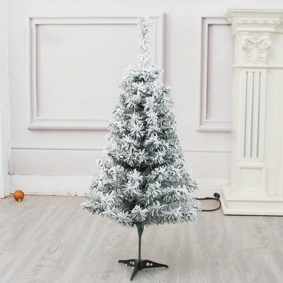 ADruer Mini Christmas Trees Decorations 24" Small Artificial Christmas Tree Snow Flocked Xmas Pine Trees for Porch Coffee Table Centerpiece Arrangements Home Office Holiday Decor