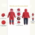 thumbnail image 6 of mgoYE Boy Rain Jacket 3t Kids Toddler Snow & Rain Suit - Waterproof Coverall One Piece Weather Resistant Baby Jacket(Red,1-2 Years), 6 of 7