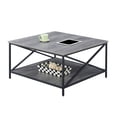 thumbnail image 3 of Convenience Concepts Tucson Table Basse Carrée en Métal Noir, Fini Bois Gris, 3 of 4