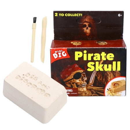 

1 Set Two Pirate Skull Excavation Toy Funny Digging Toy Simulation DIY Digging Plaything Early Educational Toy for Kids Child
