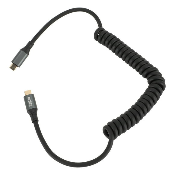 USB C to USB C Cable Fast Charging, 20Gbps 20V 5A 8K 60Hz Spring Coil Data Cord with PD100W for Thunderbolt 3, Tablet, Laptop, Mobile Phone, Car, USB C Hub Multi Port