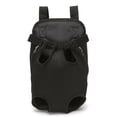 thumbnail image 1 of Mochila transportadora para mascotas, ajustable, frontal, para gatos y perros, bolsa de viaje, con patas hacia afuera, fácil de ajustar para viajes, senderismo, camping, para perros, 1 of 7