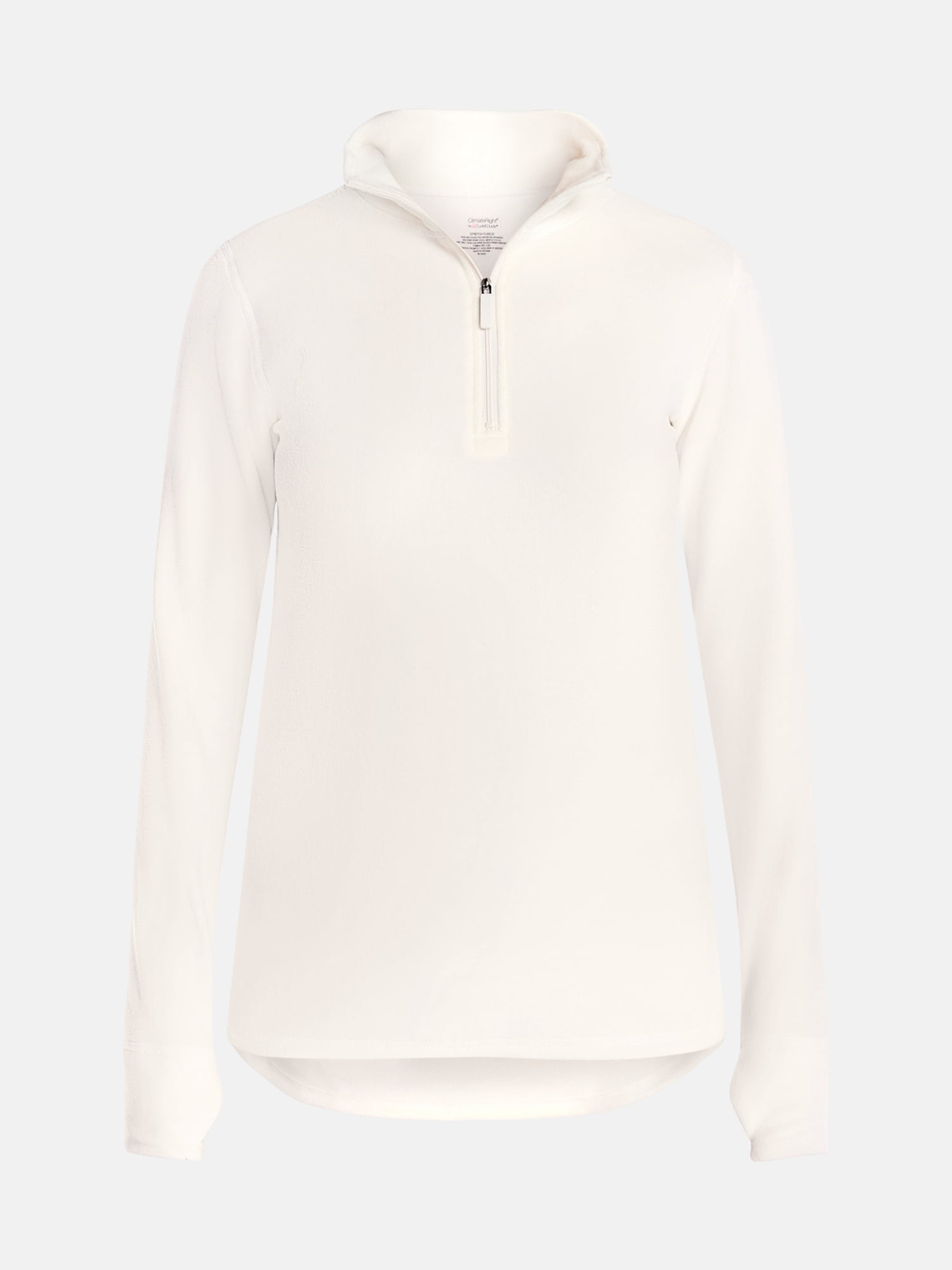 ClimateRight by Cuddl Duds Women's Mild Stretch Fleece Long Sleeve Mock with Half Zip Thermal Base Layer Thermal Top, Sizes XS to 4X