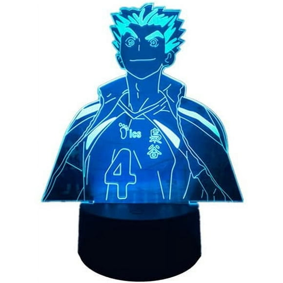 WJ 3D Lamp Anime Figure Koutarou Bokuto Acrylic Led Illusion Table Lamp 16 Color Changes Child Bedroom Decoration