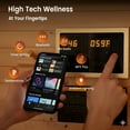 thumbnail image 5 of Syedee Far Infrared Home Sauna Canadian Hemlock Wood Construction 800W Low-EMF Indoor Sauna 110V with Control Panel Tempered Glass Door, 5 of 13