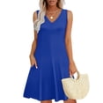 thumbnail image 2 of Vestido de verano WIHOLL 2025 holgado con cuello en V sin mangas y bolsillos, 2 of 5