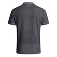 thumbnail image 4 of Hearthz Textured Knit Men's Polo Shirt Quarter Zip Men's Short Sleeve Shirt Collared Athletic Casual Golf Polos Gray XXXL, 4 of 4