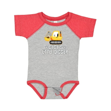 

Inktastic Gigi Little Digger Construction Truck Gift Baby Boy Bodysuit