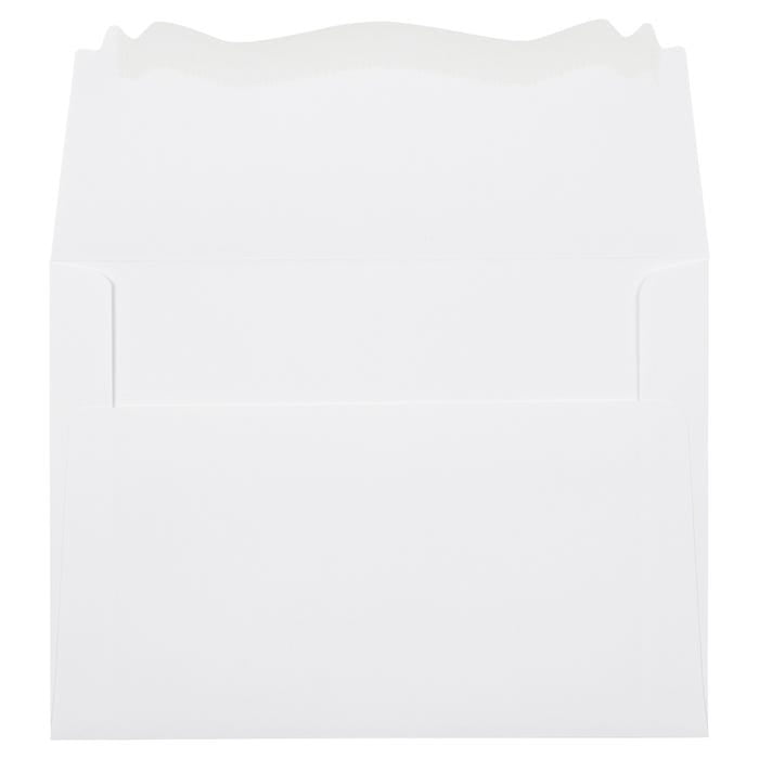 JAM Paper A7 Squiggle Flap Invitation, 28lb, White, 5 1/4 x 7 1/4, 50 Pack