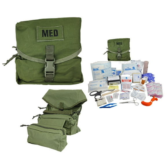 Elite First Responder M3 Medical Bag Inventory Trauma Kit Camp Hunting Survival ODG+