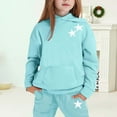 thumbnail image 2 of Gaexia Girl Outfits Size 10-12,Girls Hoodie and Joggers Set Winter Warm Casual Outfit Stylish Print Toddler Teen Comfy Kids Clothes, 2 of 4