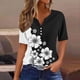 thumbnail image 1 of Haivin Graphic Printed T Shirt for Women Casual Crew Neck Short Sleeve Tee Top Loose Fit for Travel Streetwear Daily Outfit Wear, 1 of 5