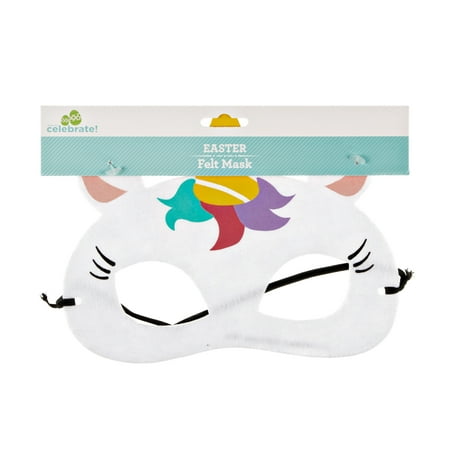 Way To Celebrate Easter 1 pack White Unicorn Felt Mask