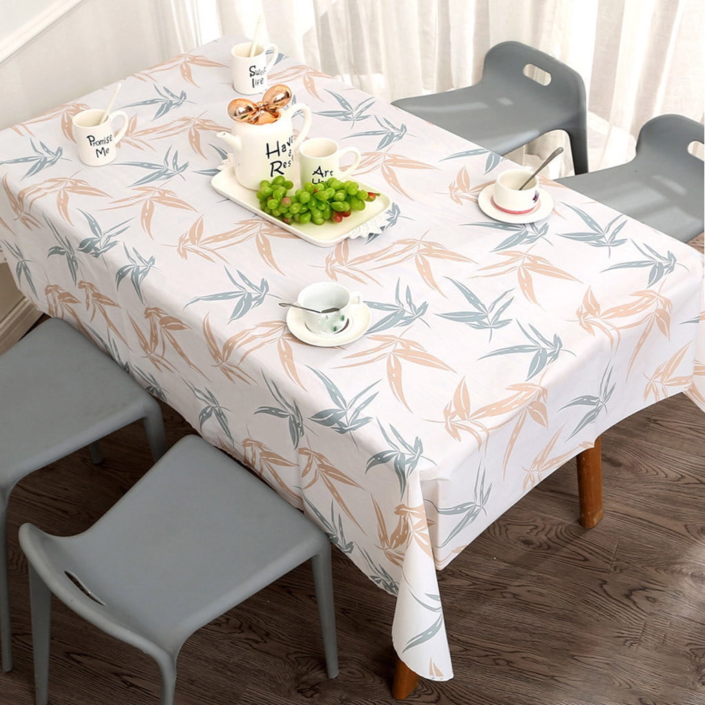 Tablecloth Tree Plant Elements and Birds Rectangle Tablecloth 54 X 72 Waterproof Washable Reusable Table Cover Cloth for Dining Room Kitchen Picnic Home Decor 
