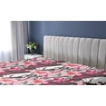 thumbnail image 5 of Ambesonne Hibiscus Fitted Sheet, Floral Pattern Forest Art, Full Size, Pale Pink Hot Pink White, 5 of 5