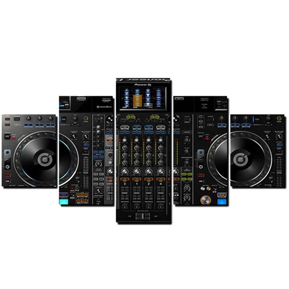 Youkk Sound Music Vinyl DJ Player Canvas Printed Oil Painting player painting DJ Poster Picture for Home Office Wall Decoration