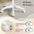 thumbnail image 3 of Hoffree Kids Desk Chair with Flipped Arms Wheels Ergonomic Study Chair with Footrest Adjustable Height Rolling Desk Chair for Teens Boys Girls in Study Room Grey, 3 of 9
