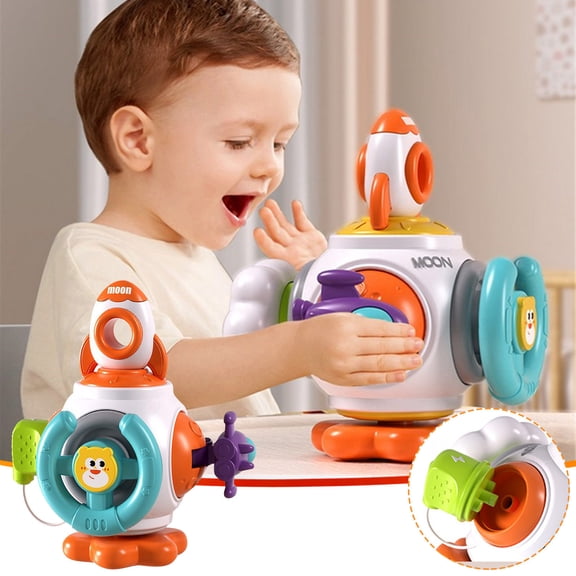 BUTOMKY Montessori Sensory Busy Board Cube for Toddlers 1-3 - Educational Travel Activity Toys for Baby 6-18 Months Boys Girls