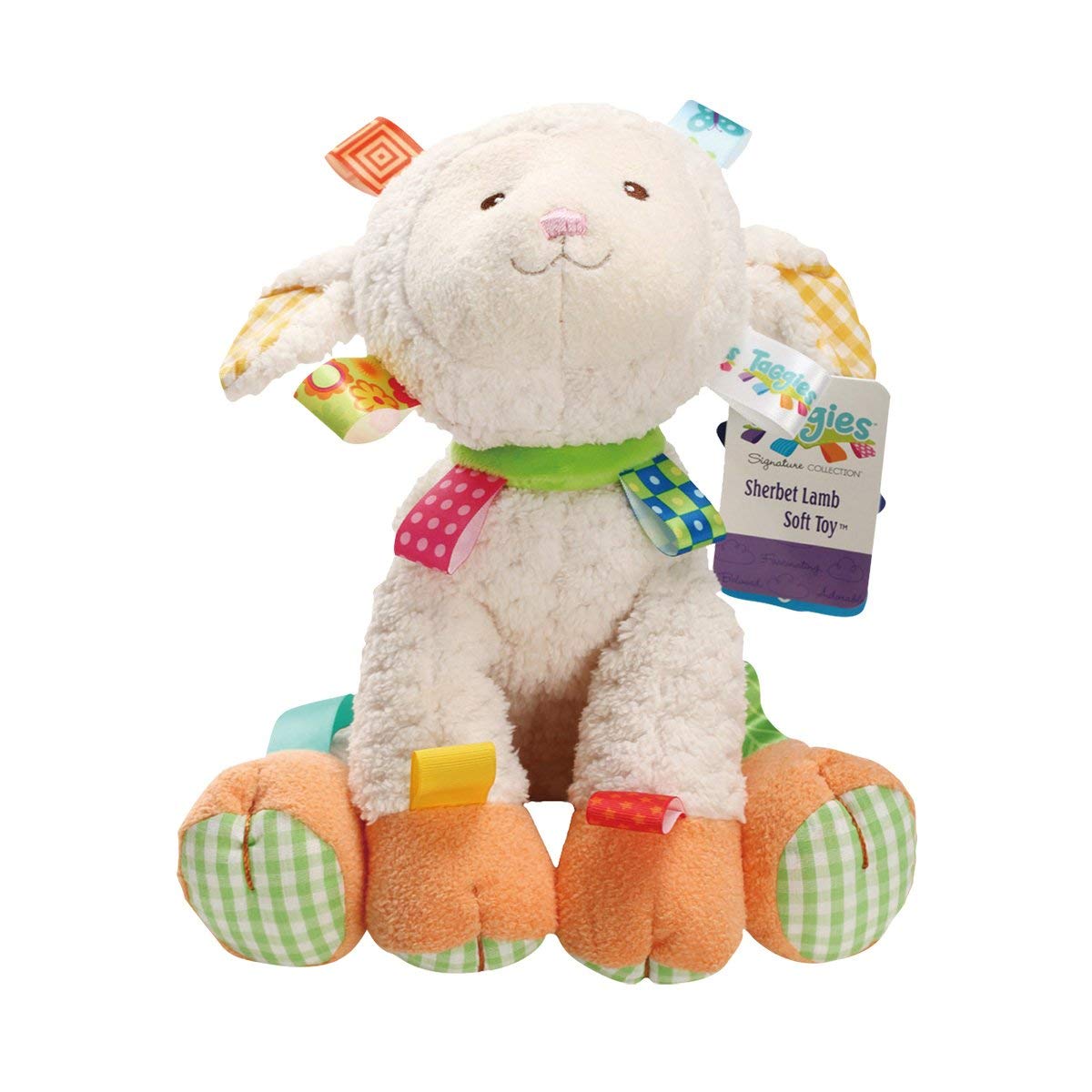 Taggies Sherbet Lamb Toy, Taggies Sherbet Lamb Soft Toy features ultra