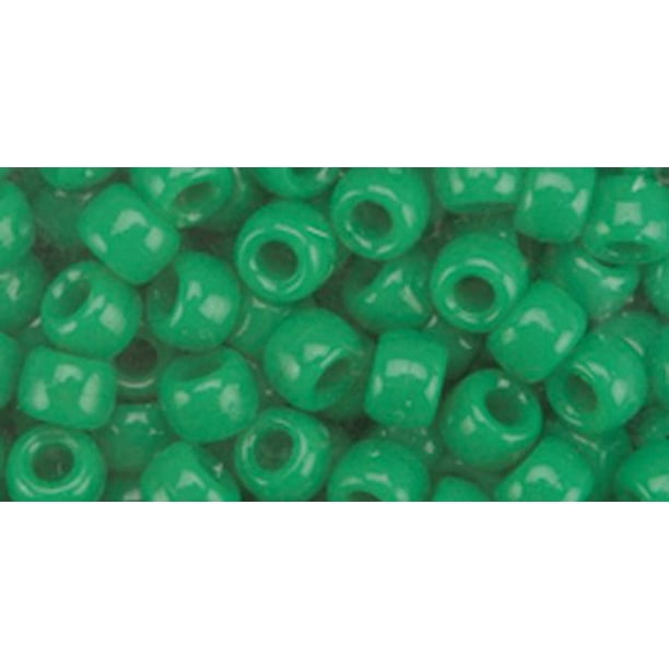Perles de Poney 6mmX9mm 900/Pkg-Opaque Vert