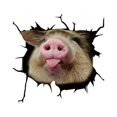 thumbnail image 3 of 3D Piggy Wall Stickers, Creative Window Static Stickers, Self-adhesive Wall Art Decorations, 3 of 5