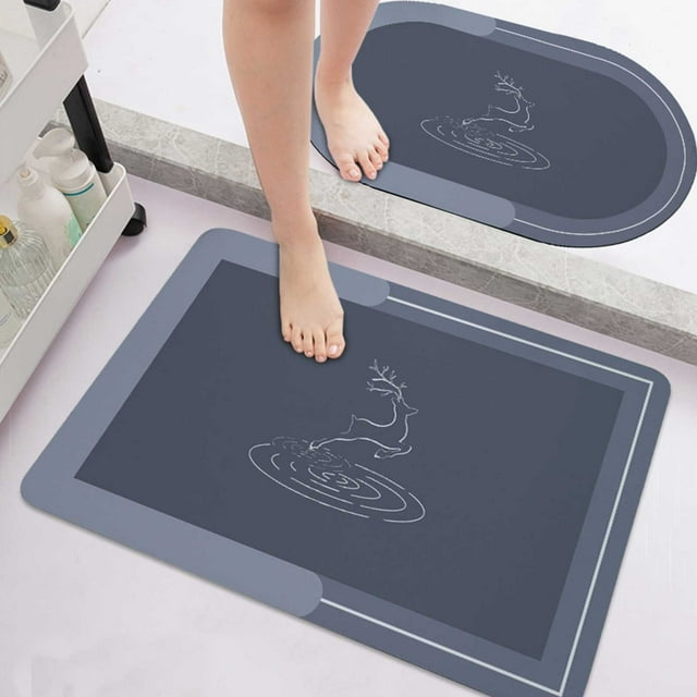 Super Absorbent Floor Mat For Bathroom Non Slip Diatomaceous Bath Mats Fast Drying Soft Carpet For Shower Tub Outdoor Doormats