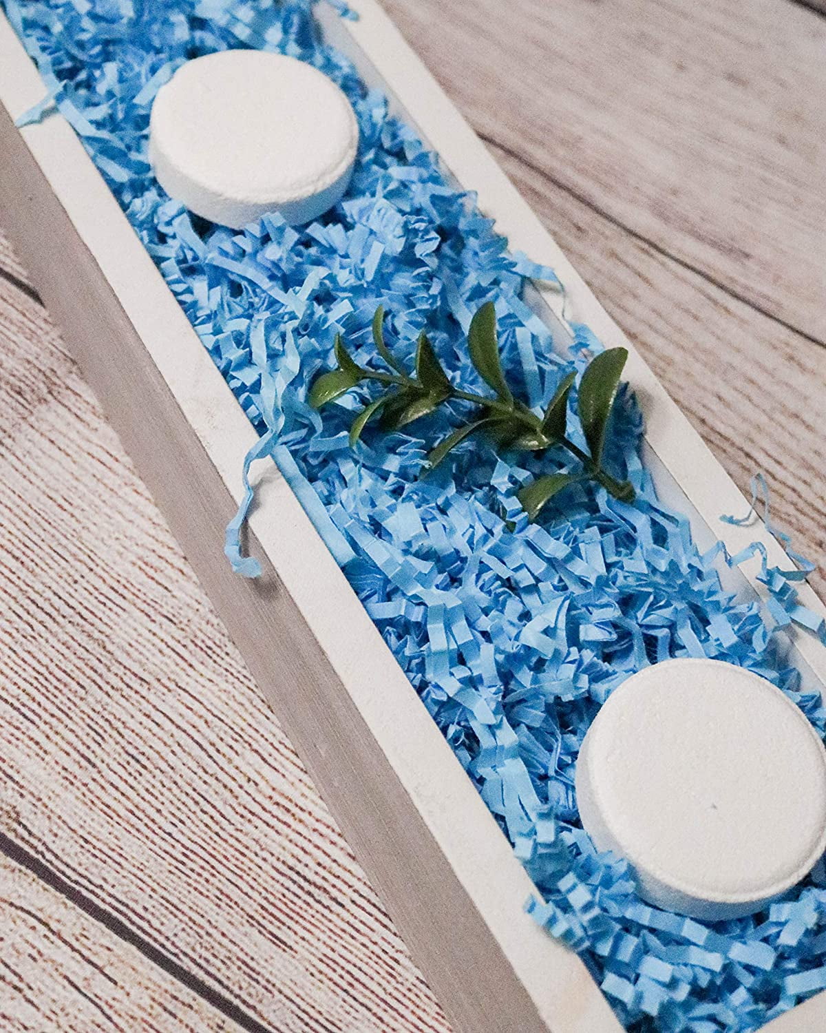 Crinkle Cut Paper Shred Filler (2 LB) for Gift Wrapping & Basket Filling - Light Blue| MagicWater Supply