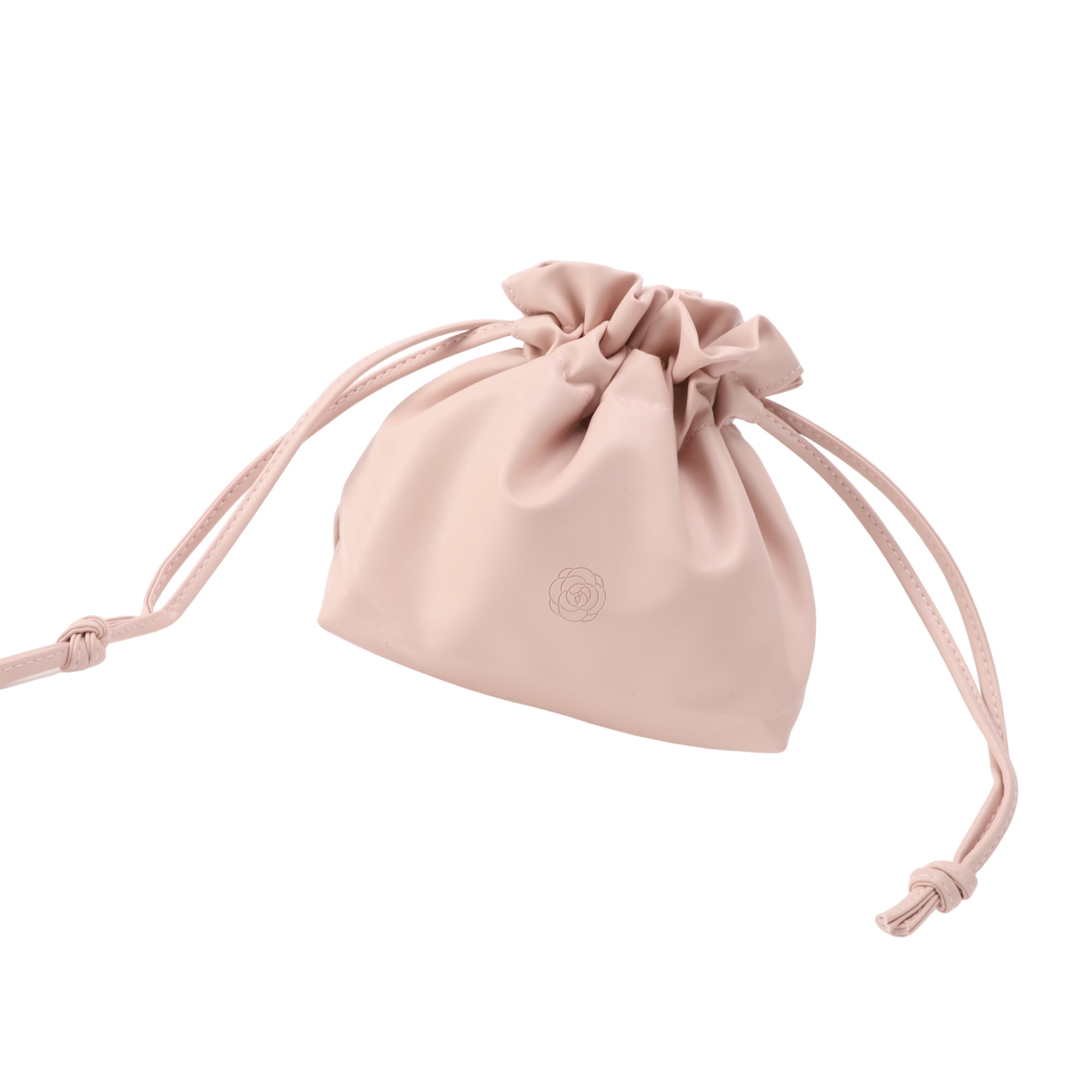 Unique Bargains 1Pc Women Portable Drawstring Cosmetic Durable Bag for Toiletry Pink