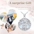 thumbnail image 7 of Midir&Etain Tree of Life Mother Necklace White Gold Plated White Opal Pendant Necklace Jewelry Mother Birthday Gifts for Women Wife Mom, 7 of 7